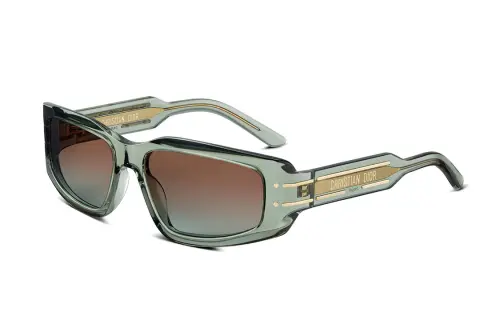 DIOR Irregular Shape Sunglasses Women's Green
