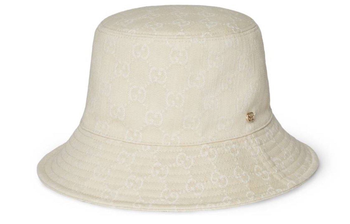 GUCCI Cotton, Polyester, Linen, Viscose Bucket Hats Women's Beige