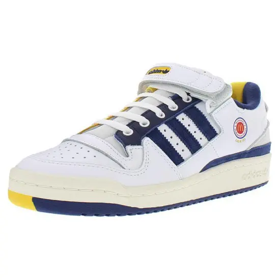 Adidas Originals FORUM 84 Low Slip Resistant Cushioning Low Top Skateboard Shoes Men's White Blue