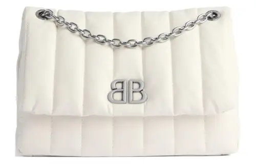 Balenciaga Calfskin Crossbody Bag, Shoulder Bag Women's White