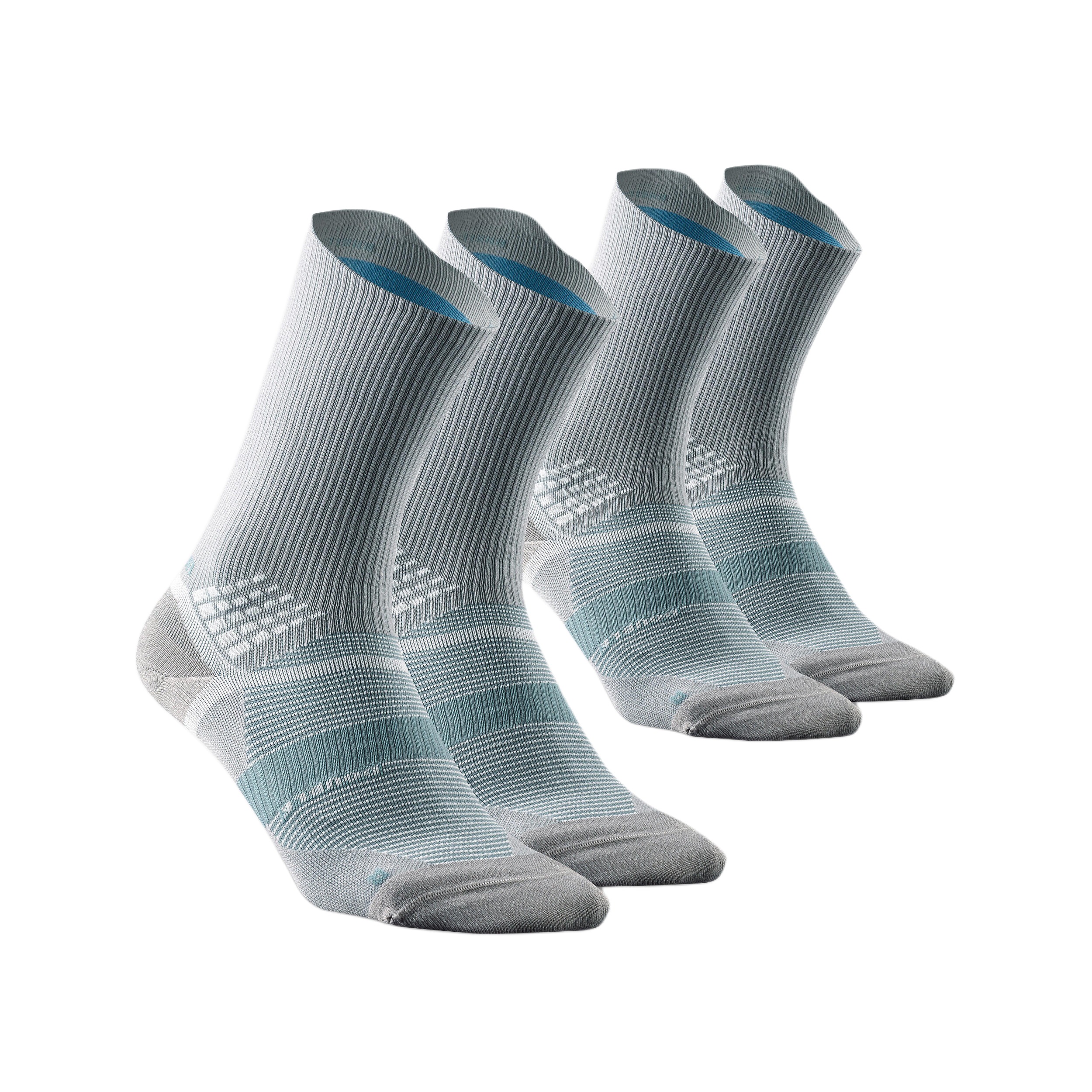 DECATHLON Socks Unisex 2 Pack Light Smoke Gray/Cedar