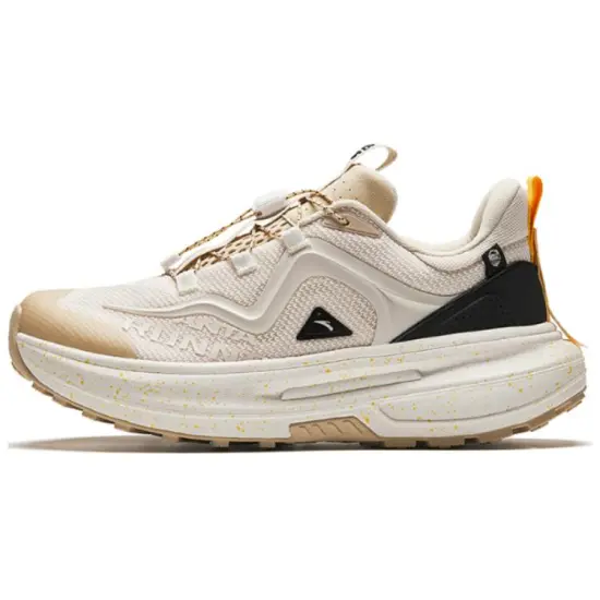 Anta Slip Resistant Cushioning Low Top Running Shoes Men's Gray Brown
