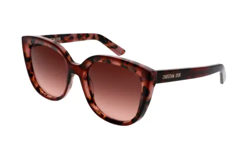 DIOR Acetate Irregular Shape Sunglasses Women's Dark Red