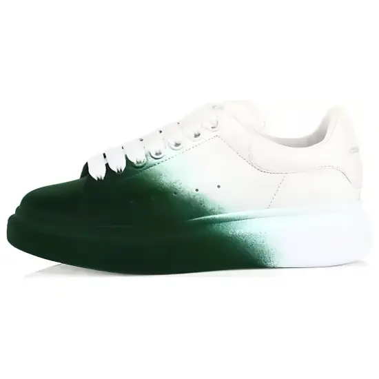 Alexander McQueen Oversized Sneaker 'White Green Velvet Spray' Women's