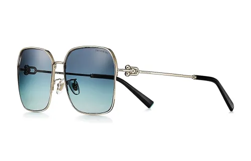 TIFFANY & CO. Metal Square Sunglasses Women's Gold