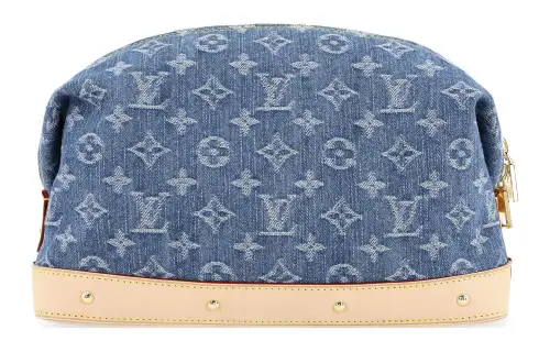 LOUIS VUITTON Pochette Cosmetique Gm Monogram Denim Blue