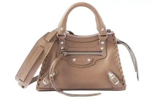 Balenciaga Neo Classic Lambskin Shoulder Bag, Crossbody Bag, Handbag Extra Small Women's Dark Mink Fur Gray