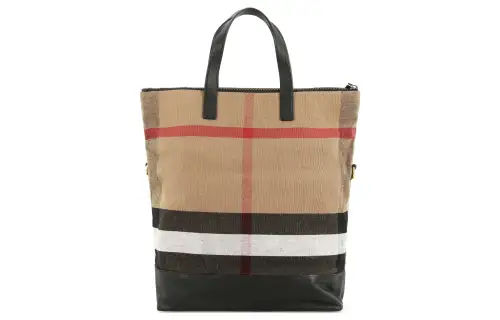 Burberry Cotton With Leather Detail Tote Bag, Shopping Bag, Shoulder Bag, Crossbody Bag, Handbag Men's