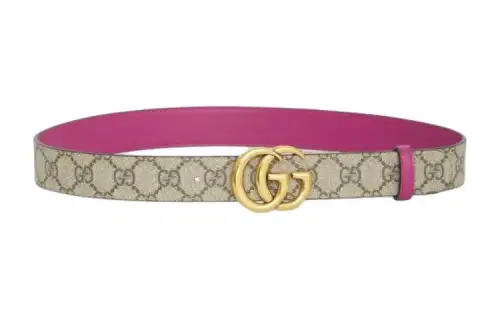 Gucci Reversible Gg Monogram Buckle Belt