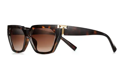 TIFFANY & CO. Acetate Metal Cat Eye Sunglasses Women's Tortoiseshell
