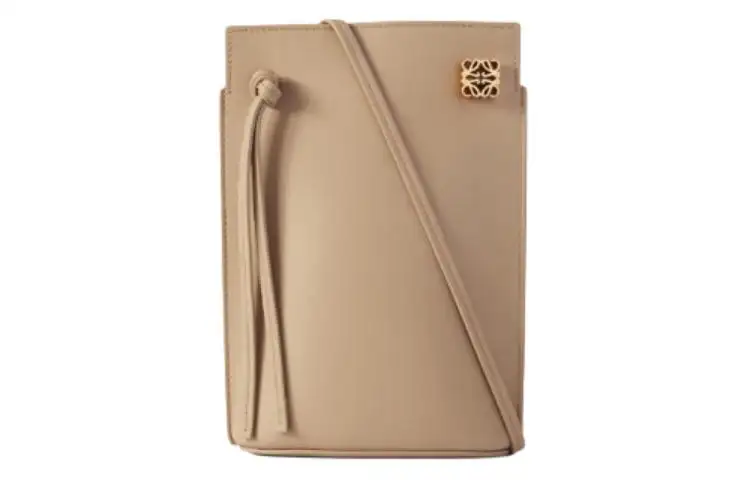 LOEWE Leather With Calfskin Crossbody Bag, Shoulder Bag Women's Cream