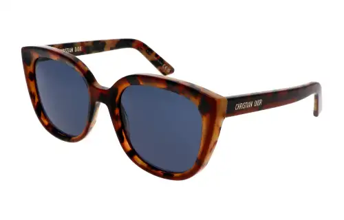DIOR Acetate Irregular Shape Sunglasses Women's Tortoiseshell