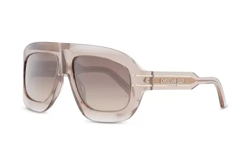 DIOR Irregular Shape Sunglasses Women's Brown