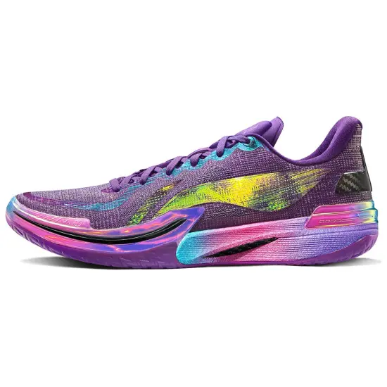 LINING Gamma Basketball Shoes Men Low-Top Purple