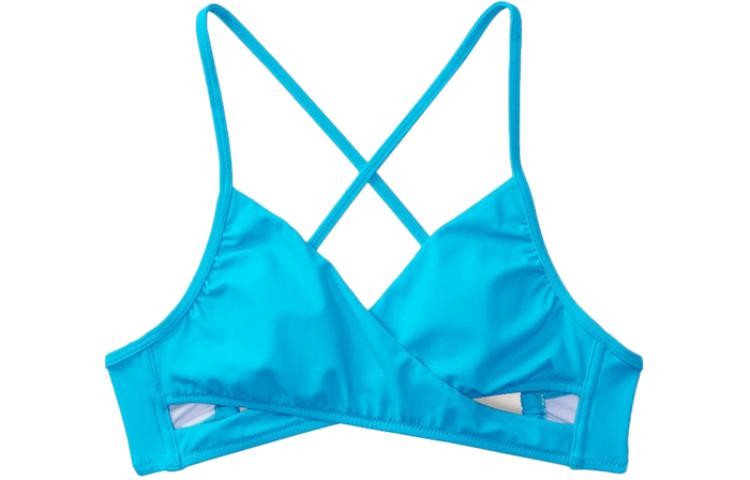 Victoria's Secret Victoria's Secret Solid Color Comfortable Thin Padded Cross Hollow Swimsuit Bra Women's Bright Blue