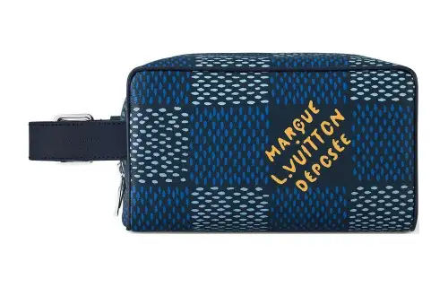 LOUIS VUITTON Locket Dopp Kit Damier Heritage Blue