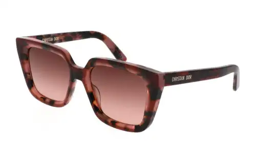 DIOR Acetate Irregular Shape Sunglasses Women's Tortoiseshell