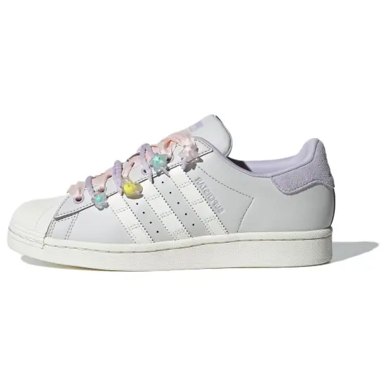 Adidas Originals Superstar Skateboard Shoes Women's Low-Top Light Gray/Jade White/Silver