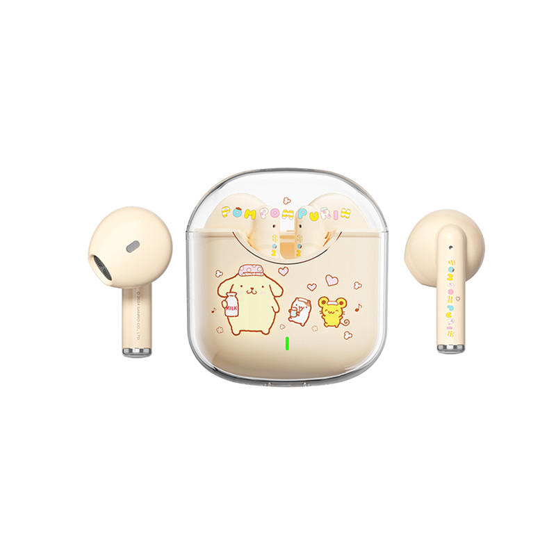 Sanrio Sanrio, apple, extra-long high quality cartoon mobile phone for students, headphones, for beloved, Android, bluetooth