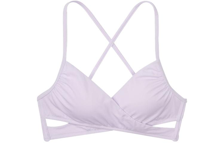 Victoria's Secret Victoria's Secret Solid Color Comfortable Thin Padded Cross Hollow Swimsuit Bra Women's Light Purple