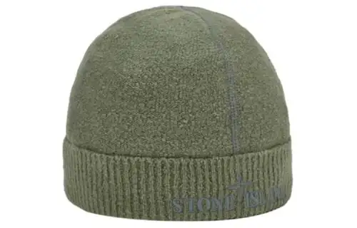 STONE ISLAND Cotton Beanies Men's Green