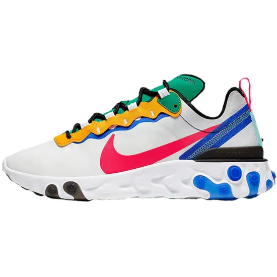 Nike React Element 55 Running Shoes Men Low-top White/green/bright Yellow/blue