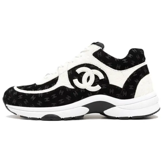 CHANEL Casual Shoes Women's Low-Top Black White