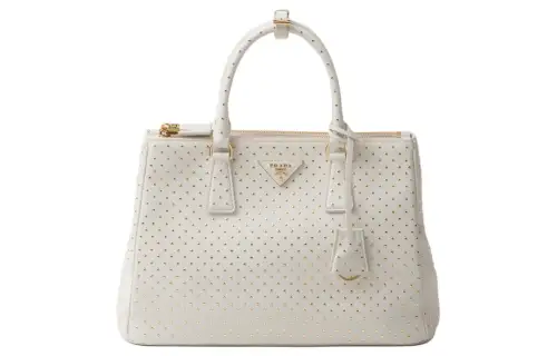 PRADA Leather Shoulder Bag, Crossbody Bag, Handbag Large Women's White