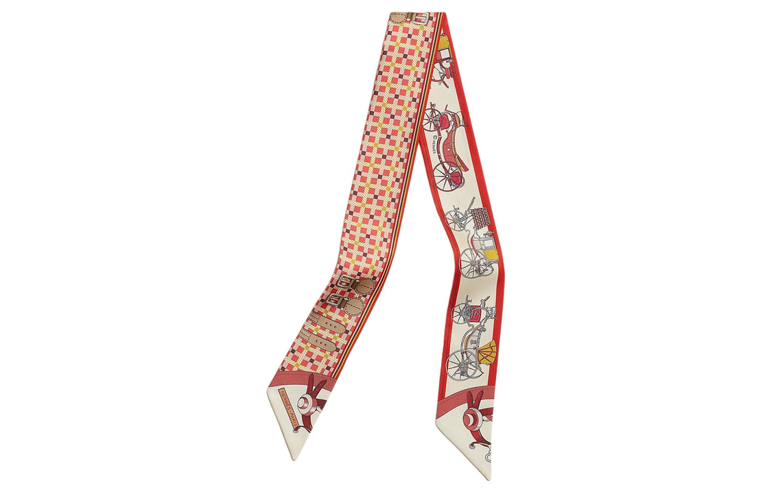 Женский шарф Hermes Silk Scarf (гранатовый)