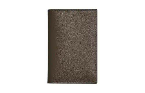 HERMES MC² Euclide Evercolor Leather Passport Holder Card Holder Women's 4C Ecorce Bark Color