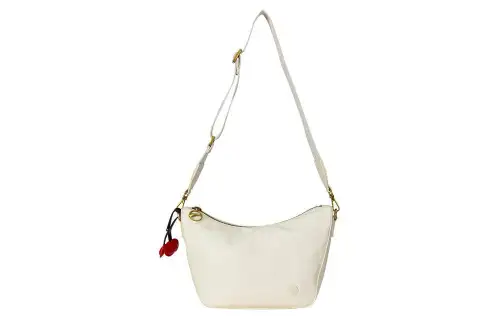 Anta Polyurethane Crossbody Bag, Shoulder Bag Regular Unisex Pearl White
