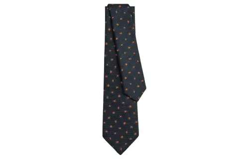 HERMES Grenadine Ties Men's Dark Blue