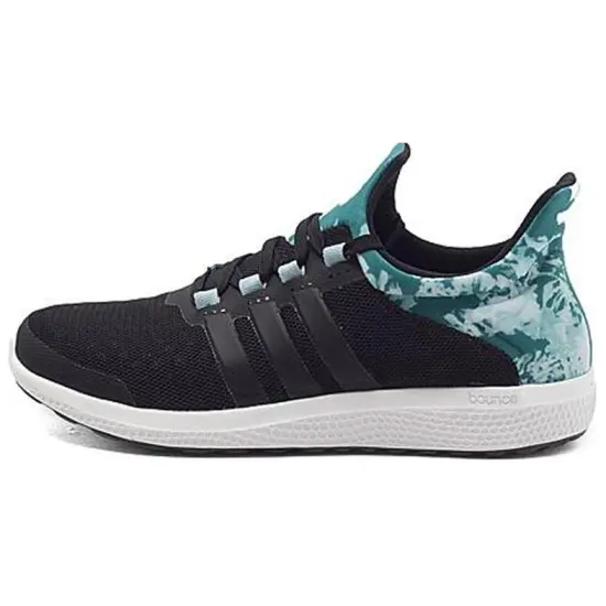 Adidas Bounce Cushioning Wear-Resistant Low-Top Running Shoes Women's Green Black