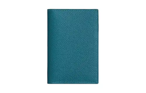 HERMES MC² Euclide Flap Closure Epsom Leather Coin Purse, Card Holder Men's D2 NEW BLEU JEAN New Denim Blue