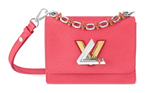 LOUIS VUITTON Twist Epi Grain Cow Leather Shoulder Bag, Crossbody Bag, Handbag Small Women's Pink
