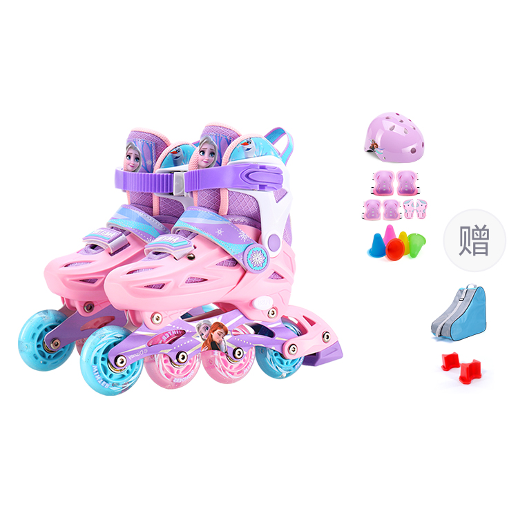Disney Disney, fuchsia skates, children's set for beginners, 6-12 years, full set