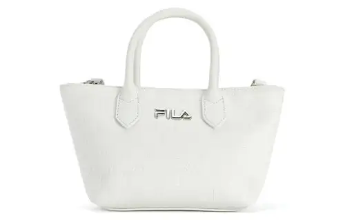 FILA Fabric, Polyurethane Shoulder Bag, Crossbody Bag, Handbag Extra Small Women's Heron White