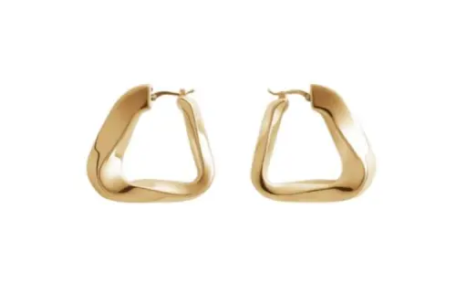 Bottega Veneta 925 Sterling Silver 18K Gold Plated Earrings Women's Gold