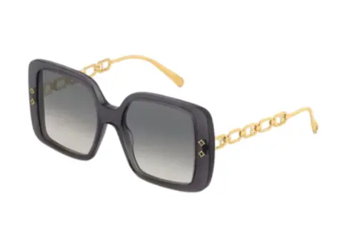 LOUIS VUITTON Acetate Metal Square Sunglasses Women's Gold