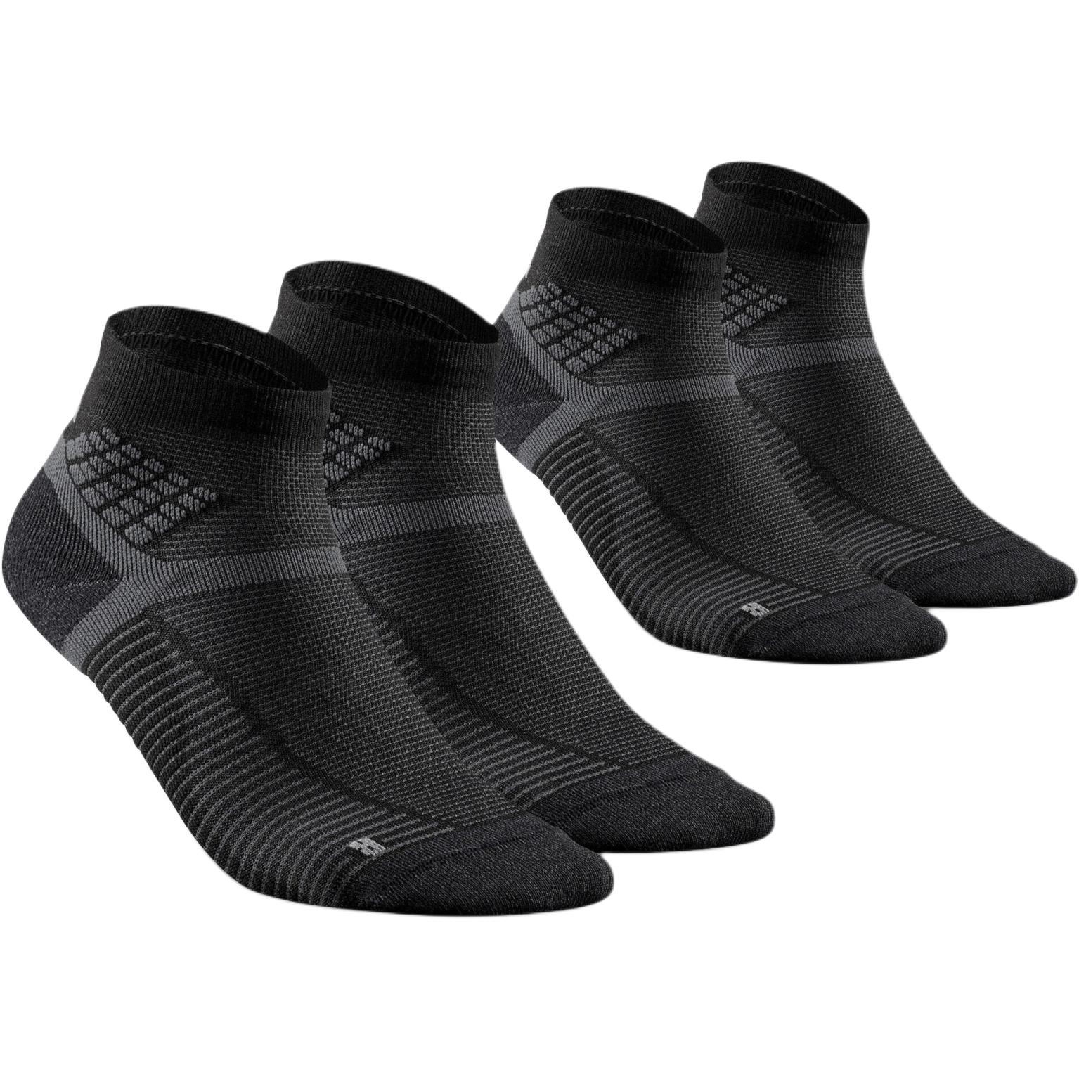 DECATHLON Crew Socks Unisex 2 Pack Black