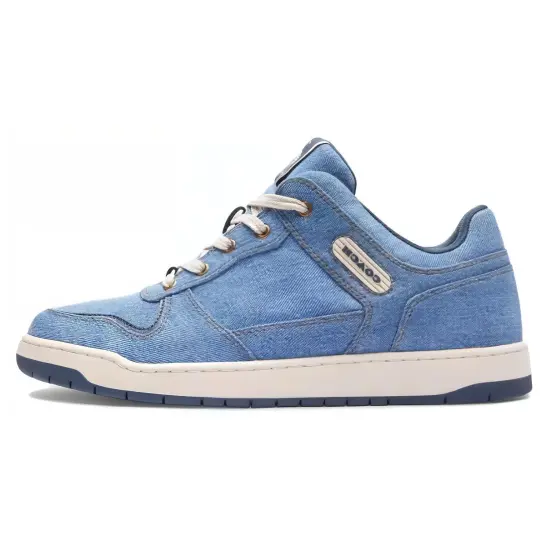 COACH C201 Skateboard Shoes Men Low-Top Blue