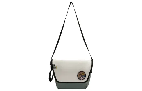 New Balance Print Fabric Shoulder Bag Unisex White Green