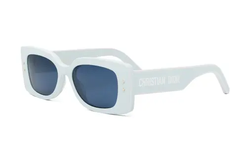 DIOR Acetate Irregular Shape Sunglasses Men's Light Blue