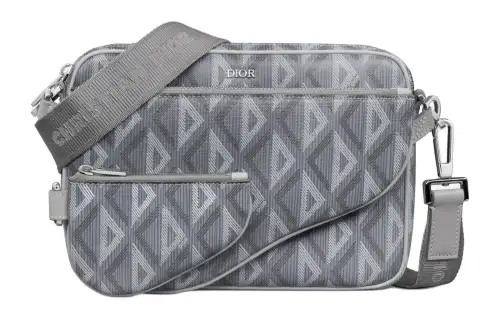 DIOR CD Diamond Canvas Crossbody Bag, Shoulder Bag Men's Gray
