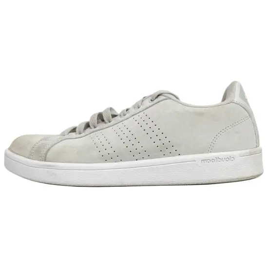 Adidas Cloudfoam Skateboard Shoes Women's Low-Top Gray White