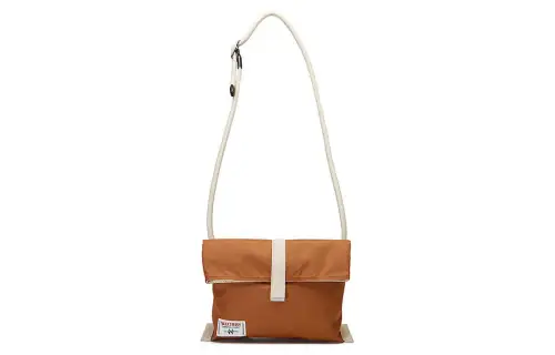 Skechers Fabric Shoulder Bag, Crossbody Bag Medium Unisex Scorching Sun & Soft Whisper White