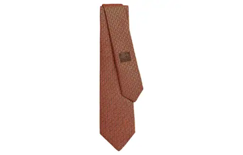 HERMES H Discret Unie Ties Men's Orange