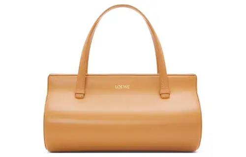 LOEWE Silk Calfskin Shoulder Bag, Crossbody Bag, Handbag Small Women's Warm Desert