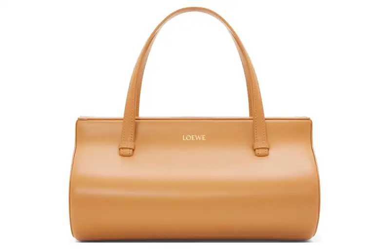 LOEWE Silk Calfskin Shoulder Bag, Crossbody Bag, Handbag Small Women's Warm Desert