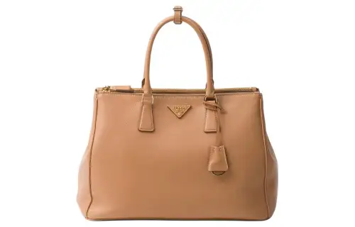 PRADA Galleria Leather Handbag Large Women's Brown
